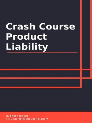 cover image of Crash Course Product Liability
